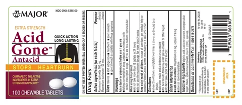 Acid Gone Antacid Extra Strength 포장