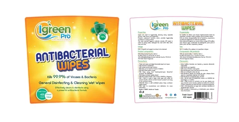 Antibacterial Wipes 포장