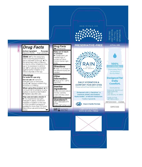 Rain Daily Hydration and Comfort For Dry Eyes 포장