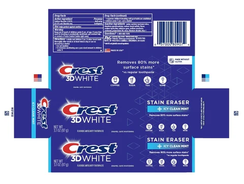 Crest 3D WhiteStain Eraser Icy Clean Mint 포장