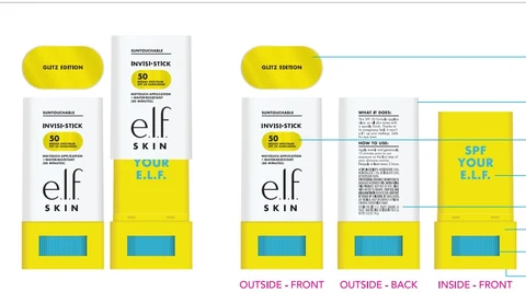 e.l.f. Suntouchable Invisi-Stick Glitz SPF 50 packaging