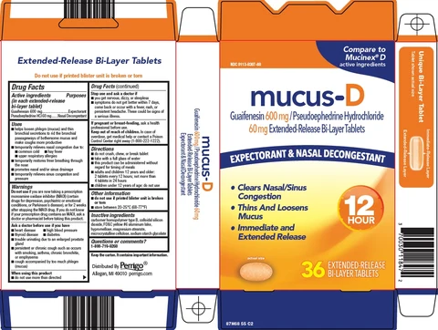 mucus D 포장