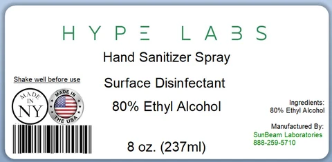 8 oz Hand Sani Hype-Labs 포장