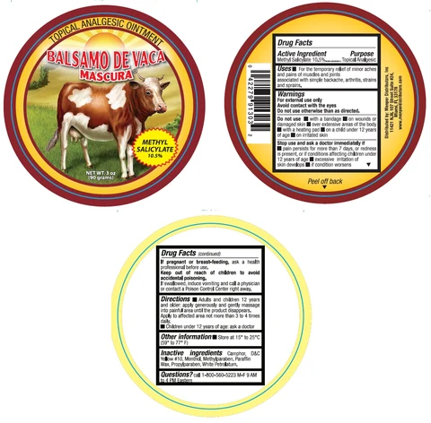 Balsamo de Vaca Mascura 포장