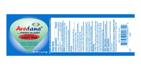 Avedana Medicated Chest Rub 포장