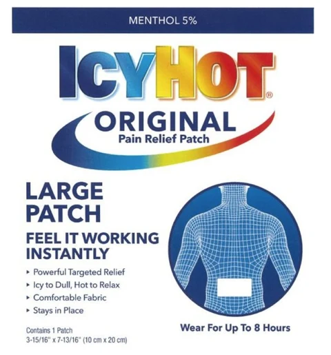 Principal Display Panel ICY HOT® ORIGINAL Pain Relief Patch Menthol 5%
