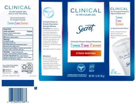 Secret Clinical Strength Clear Stress Response 포장