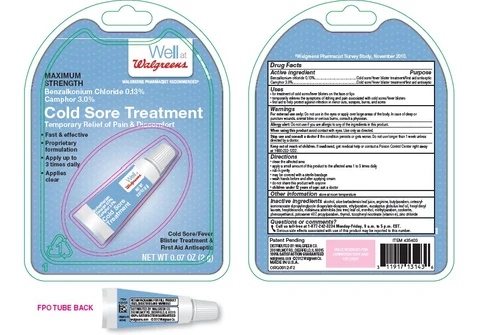 Walgreens Cold Sore Treatment packaging