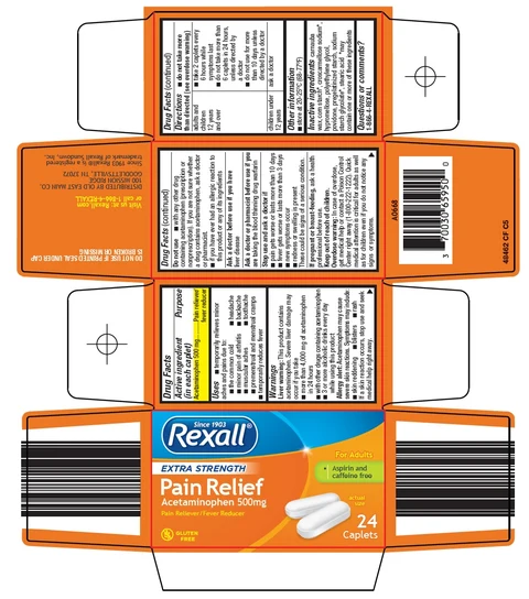 Rexall pain relief packaging