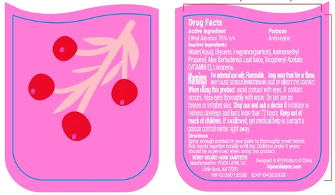 Berry Bougie Hand Sanitizer 포장