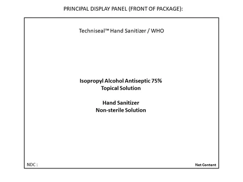 Techniseal Hand Sanitizer packaging