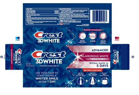 Crest 3D WhiteAdvanced Glamorous White 포장