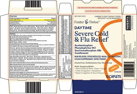 foster and thrive daytime severe cold and flu relief packaging