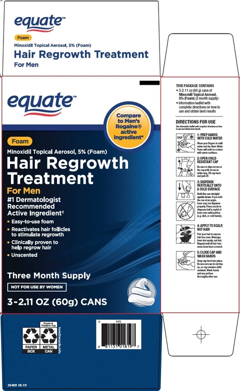 equate hair regrowth treatment packaging