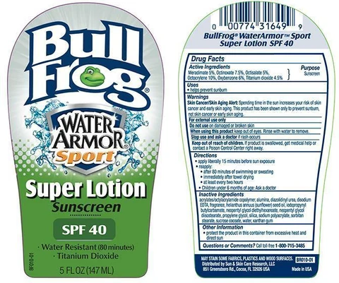 Bull Frog Water Armor Super 40 packaging