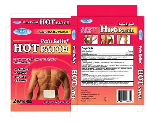ASSURED PAIN RELIEF HOT PATCH 포장
