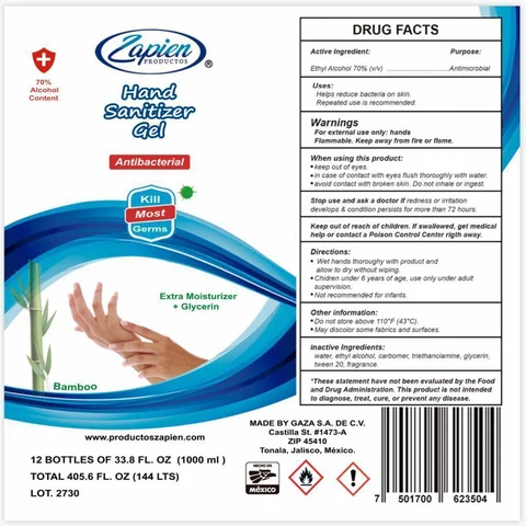 Hand Sanitizer packaging
