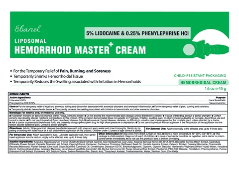 Hemorrohoid Master Cream 포장