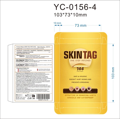 Skin tag patches packaging