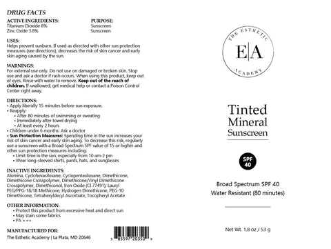 Tinted Mineral Sunscreen packaging