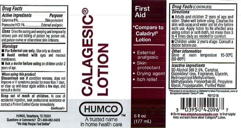 Humco Calagesic 포장