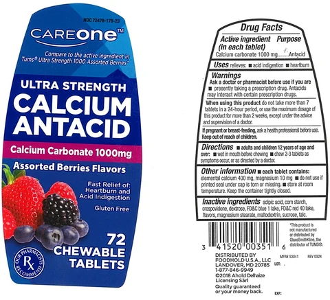 Ultra Strength Antacid Assorted Berries 포장
