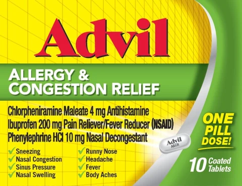 Advil Allergy and Congestion Relief 포장