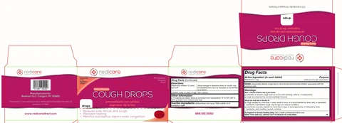 Redicare Cherry Menthol Cough Drops 포장