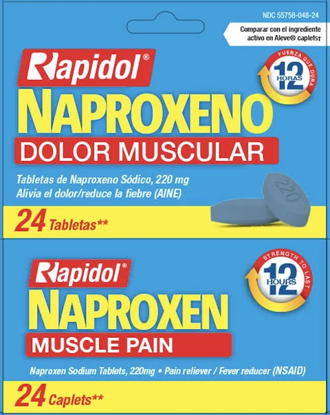 Rapidol Naproxen 포장