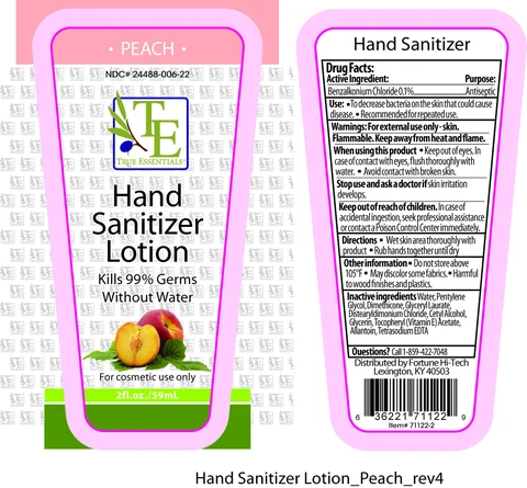 True EssentialsPeach Hand Sanitizer 포장