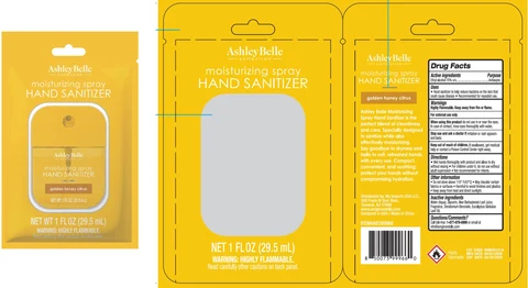 Ashley Belle Moisturizing Hand Sanitizer Golden Honey Citrus 포장