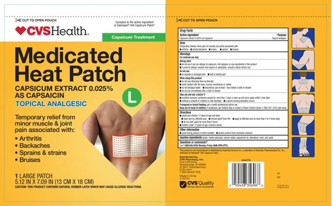 CVS Medicated Heat 1 ct 포장