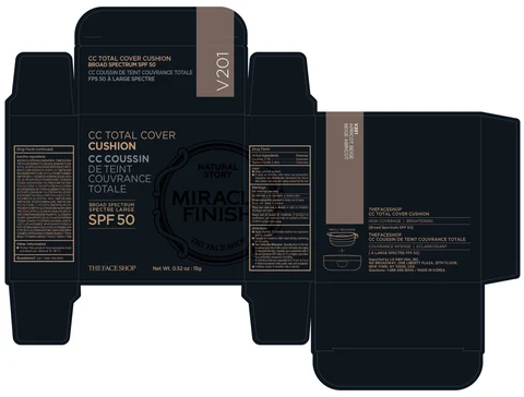 THEFACESHOP Cushion CC Total Cover SPF 50 Apricot Beige 포장