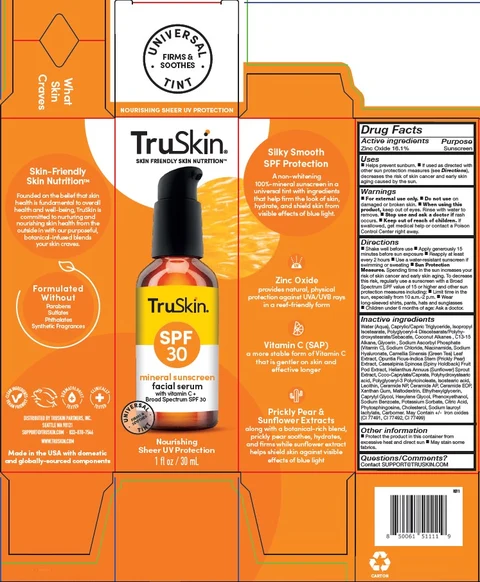 Truskin SPF 30 Mineral Sunscreen Facial Serum 포장