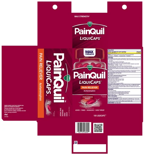 Vicks PainQuilLIQUICAPS PAIN RELIEVER 포장