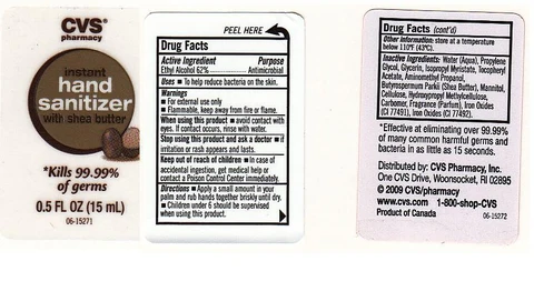 INSTANT HAND SANITIZERWITH SHEA BUTTER packaging
