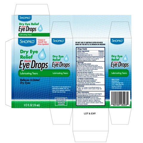 SHOPKO DRY EYE RELIEF 포장