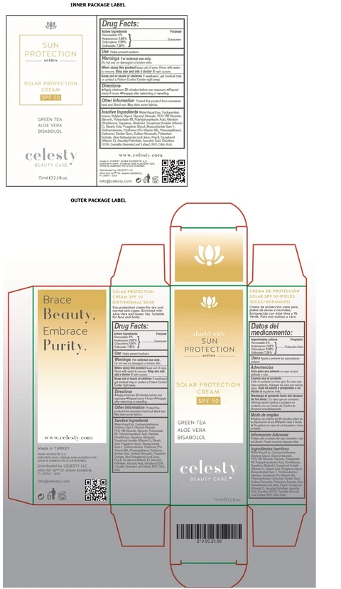 CelestySun Protection Series Solar Protection Cream SPF 50 포장