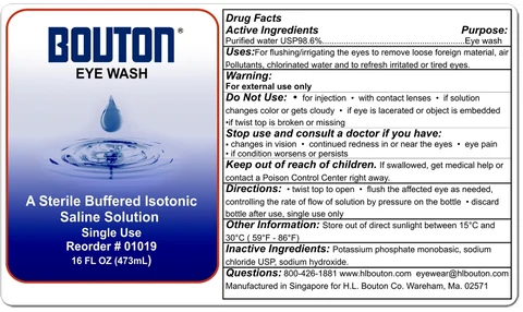 Bouton Eye Wash packaging
