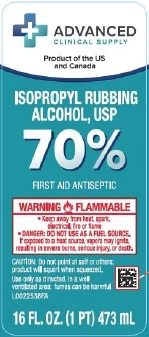 70% Isopropyl Alcohol 포장
