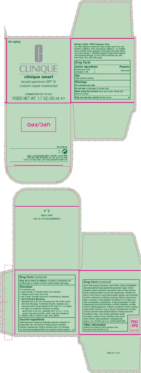 CLINIQUE SMART CUSTOM REPAIR MOISTURIZER BROAD SPECTRUM SPF 15 - COMBINATION/OILY TO OILY packaging