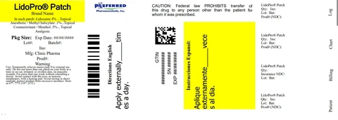 LidoPro Patch packaging