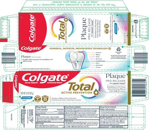 Colgate Total Plaque Pro Release Whitening 포장