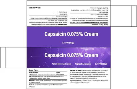 Capsaicin Cream 0.075% 포장