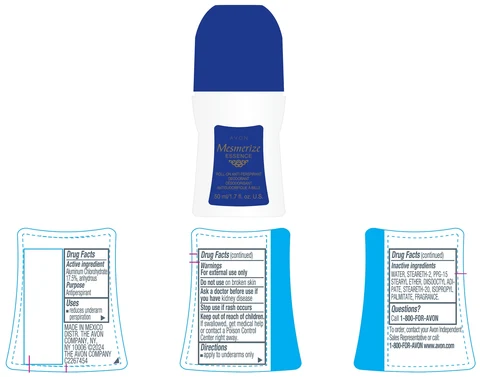 AVON Mesmerize EssenceRoll-On Anti-Perspirant Deodorant 포장