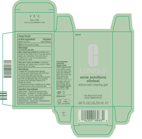 ACNE SolutionS CLINICAL ADVANCED CLEARING gel 포장
