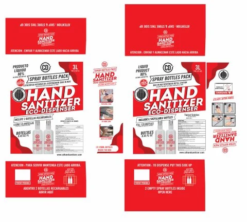 Hand Sanitizer packaging