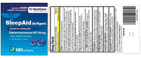 SleepAid Softgels 포장