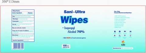 Sani-Ultra Wipes 포장