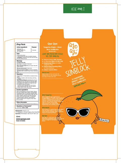 QYO QYO Tangerine Bright Moist Jelly Sunblock SPF 40 포장